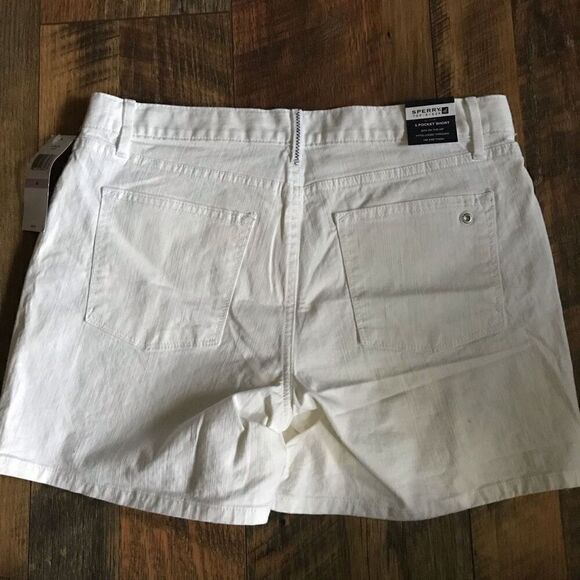 Sperry top-sider Shorts Size 6 White New with tags summer vacation 5 pocket - Picture 5 of 5